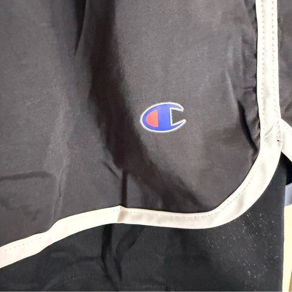 Champion Running 2-in-1 Shorts Black White Girls Sz M - Picture 3 of 7